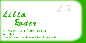 lilla roder business card